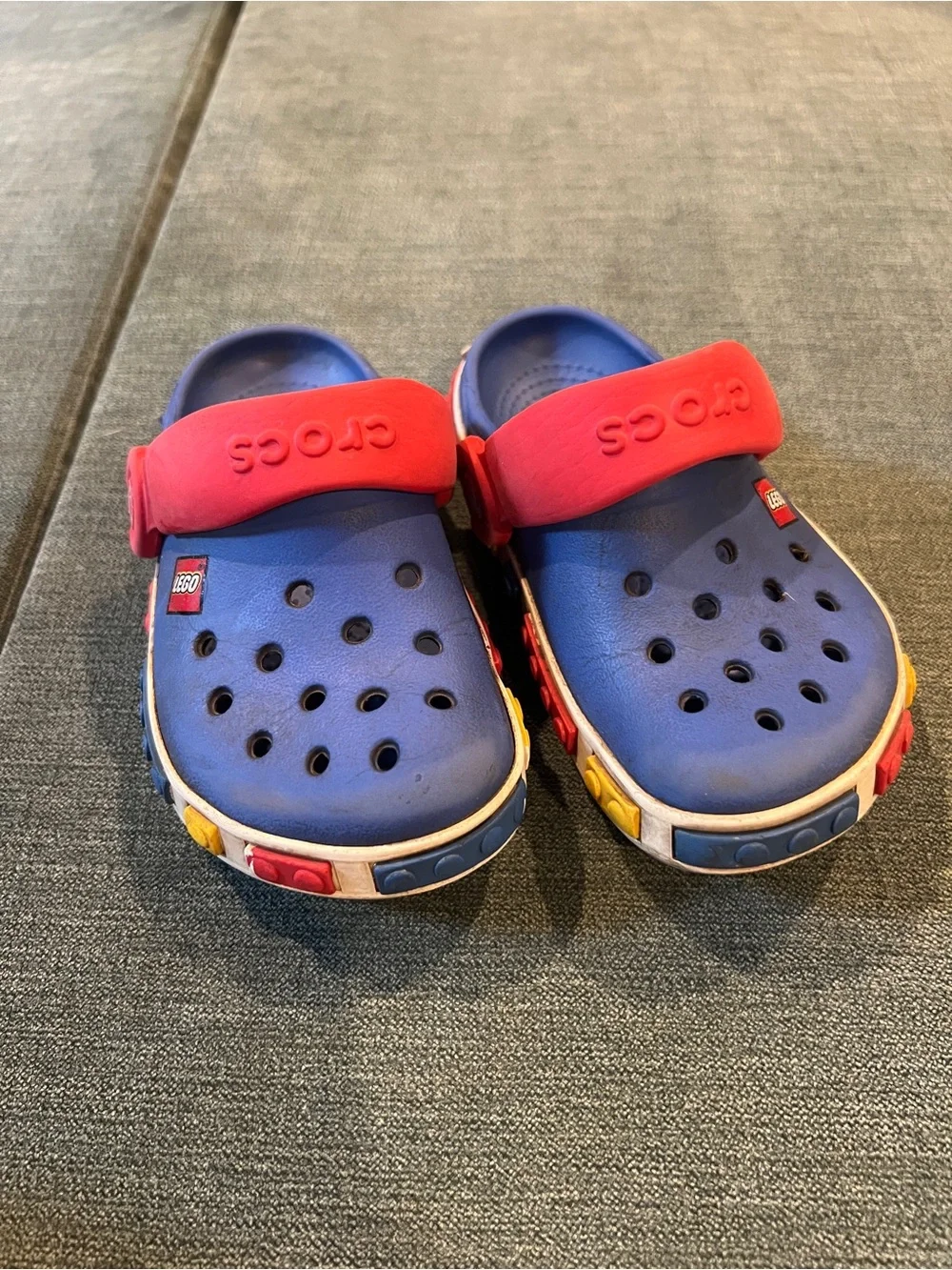 CROCS Kids Blue and Red LEGO-Themed Water Shoes